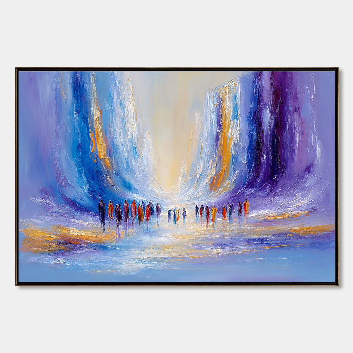 CONVERGENCE: Large Colorful Abstract Figurative Oil Painting