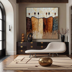 CONVERGENCE: Textured Abstract Figurative Impasto Painting