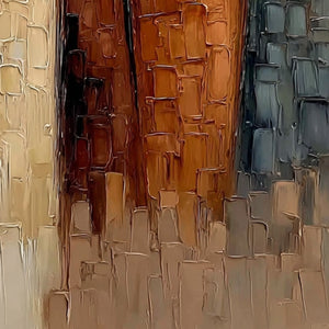 CONVERGENCE: Textured Abstract Figurative Impasto Painting