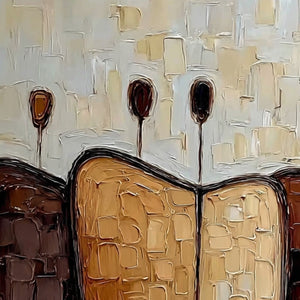 CONVERGENCE: Textured Abstract Figurative Impasto Painting