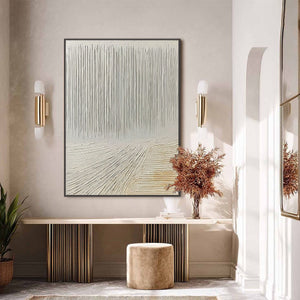 CONVERGENCE: Textured Minimalist Wabi Sabi Abstract Painting in White
