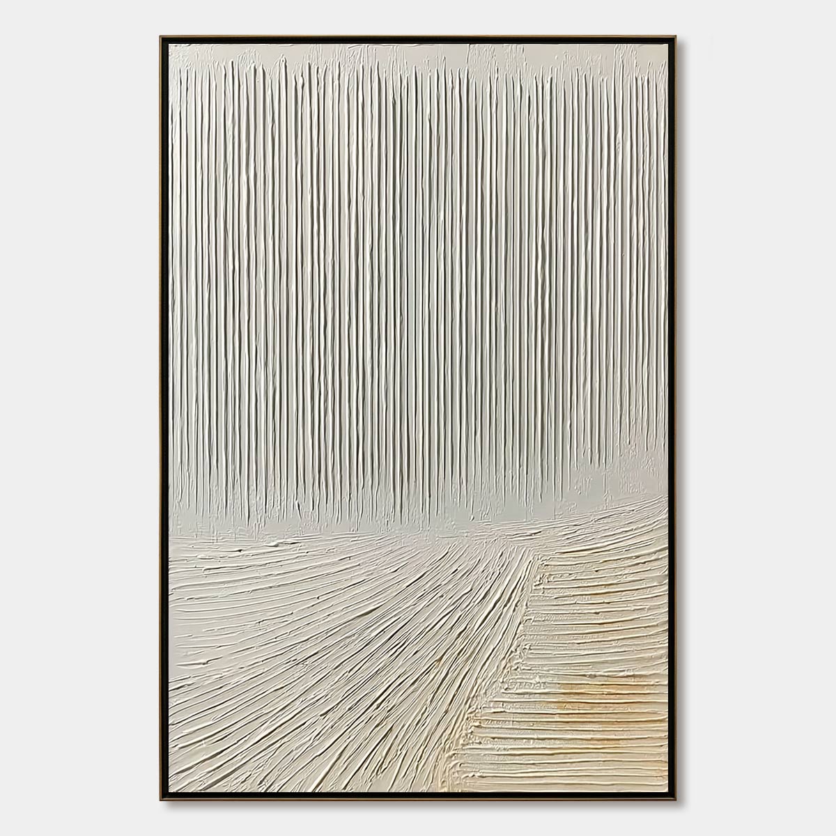 CONVERGENCE: Textured Minimalist Wabi Sabi Abstract Painting in White
