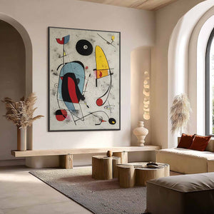 COSMIC NOTES: Modern Abstract Geometric Oil Painting