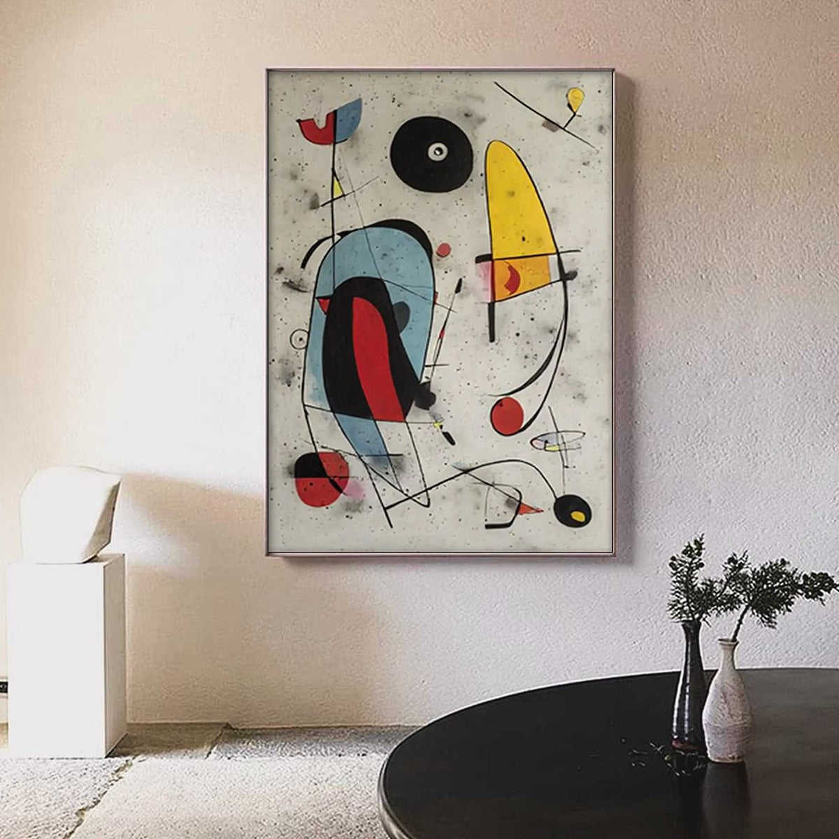 COSMIC NOTES: Modern Abstract Geometric Oil Painting