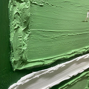COURT RHYTHM: Textured Sports Impasto Oil Painting
