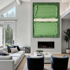 COURT RHYTHM: Textured Sports Impasto Oil Painting