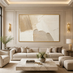 CREAM TERRAIN: Cream Beige Texture Abstract
