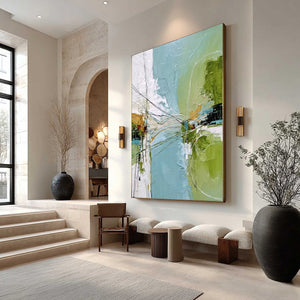 CROSSING PATHS: Large Textured Vertical Abstract Wall Art
