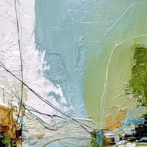 CROSSING PATHS: Large Textured Vertical Abstract Wall Art
