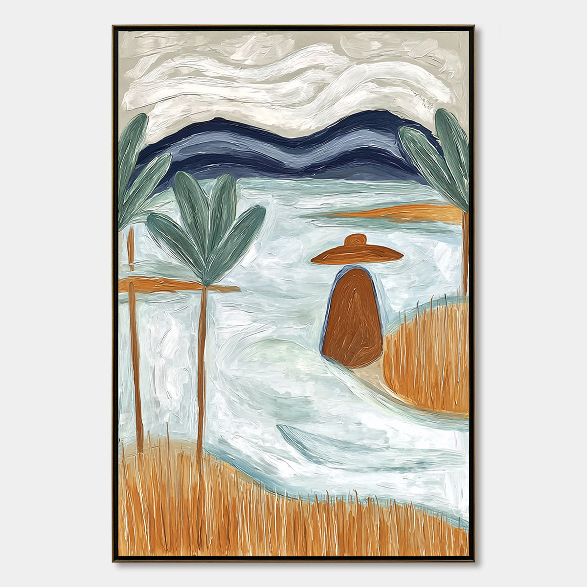 Coastal Reverie Textured Seascape Abstract Painting on Canvas