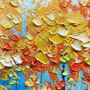 Autumn Reflections: Colorful Autumn Forest Landscape Oil Painting Canvas Wall Art
