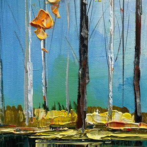 Autumn Reflections: Colorful Autumn Forest Landscape Oil Painting Canvas Wall Art