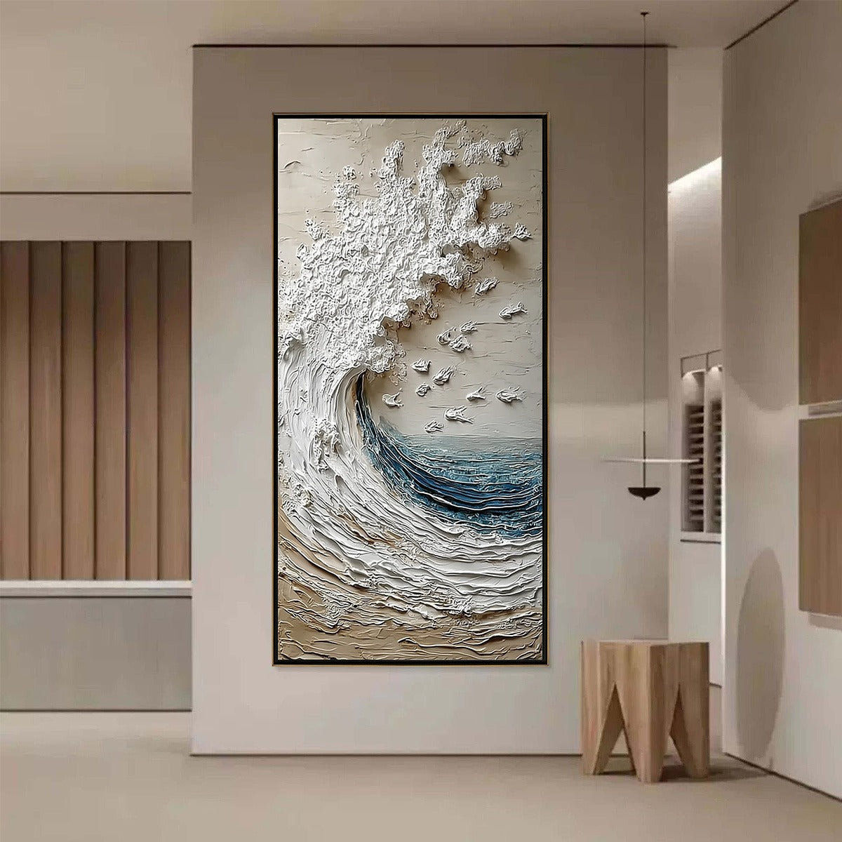 Crescendo | Textured Coastal Wave Impasto Original Oil Painting
