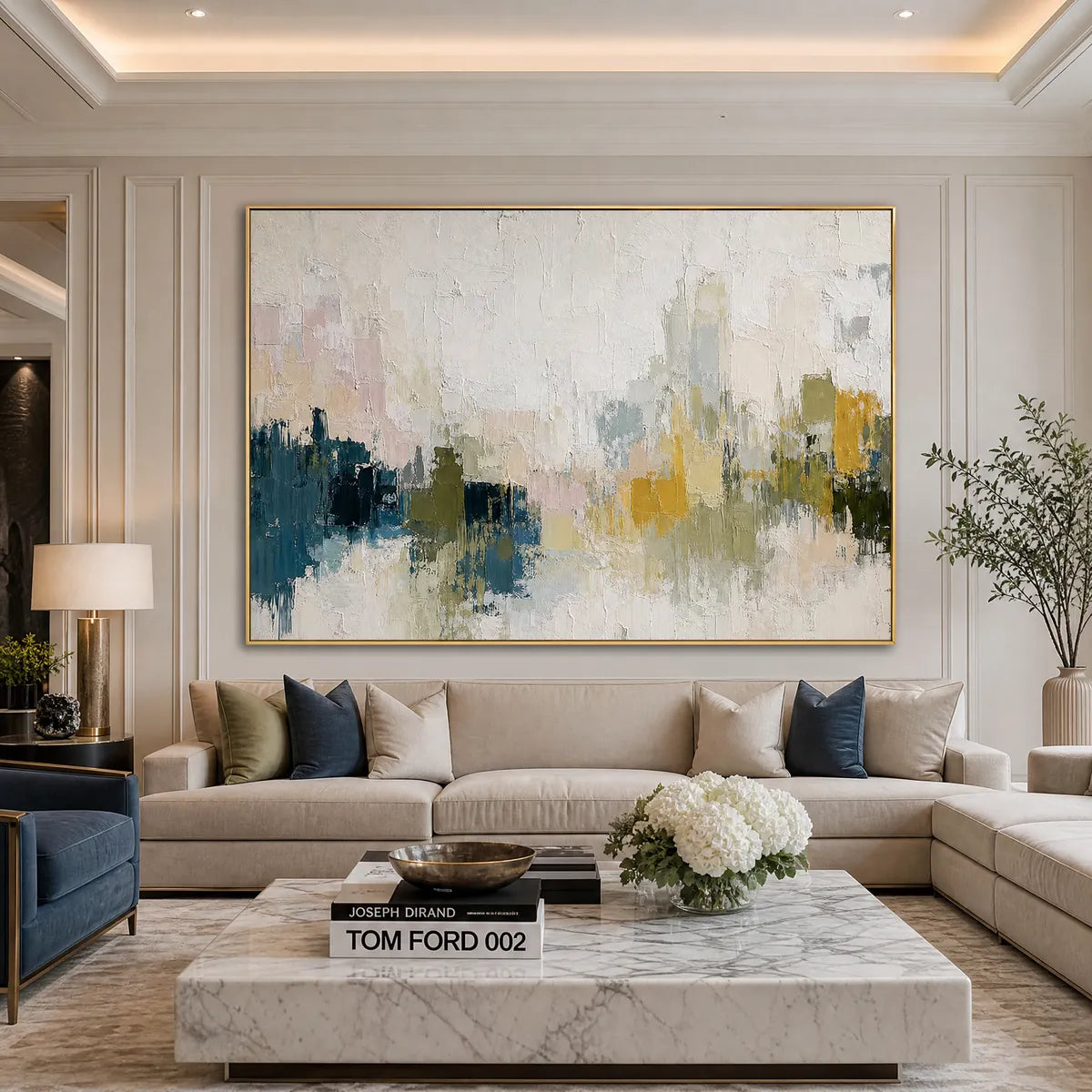 DAWN'S EMBRACE: Textured Impasto Abstract Cityscape Painting
