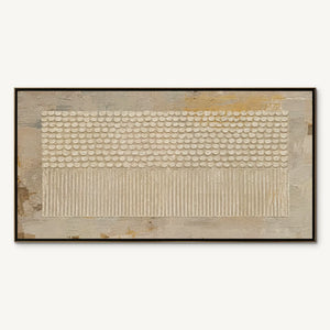 DESERT BEADS: Neutral Dot Texture Panoramic Painting