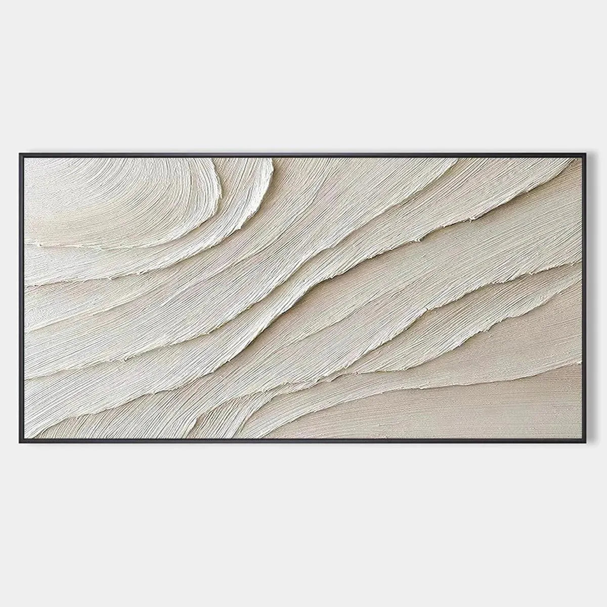 Desert Flow | Beige Abstract Painting | Living Room Wall Art