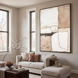 DESERT FLOW Minimalist Abstract Textured Oil Painting
