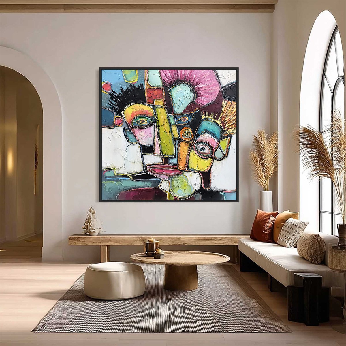 DIALOGUE IN COLOR: Colorful Abstract Impasto Portrait Painting