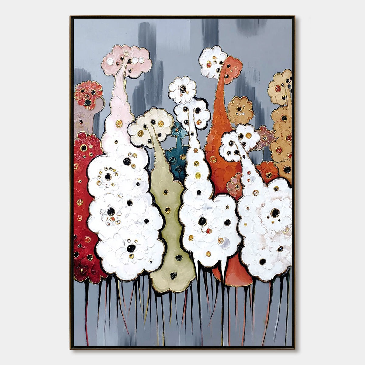 DREAMWOOD GROVE: Whimsical Abstract Forest Textured Impasto Painting