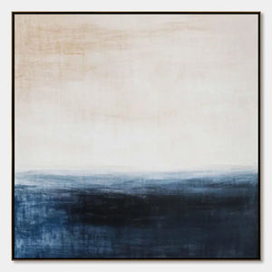 DUSK AT SEA Textured Abstract Ocean Oil Painting