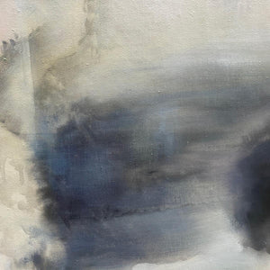 DUSK SHADOWS Abstract Minimalist Neutral Tone Oil Painting