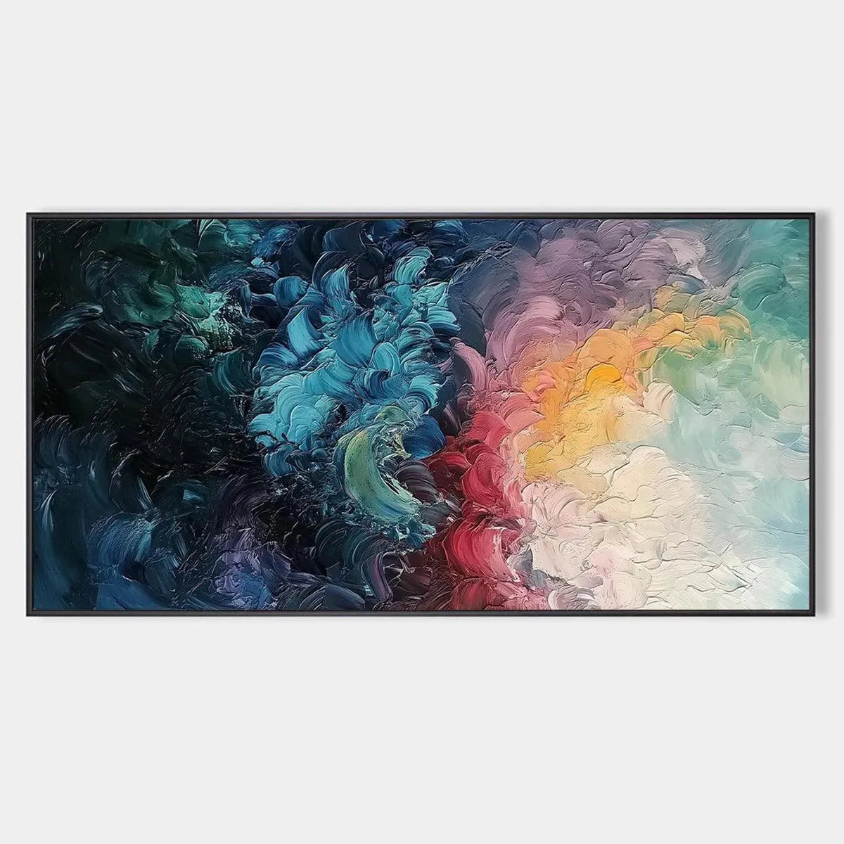 わ*う様 定価10万 SUGARHILL FADED PAINTER OVERA Dusk Whispers: Textured Abstract Impasto Oil Painting on Canvas