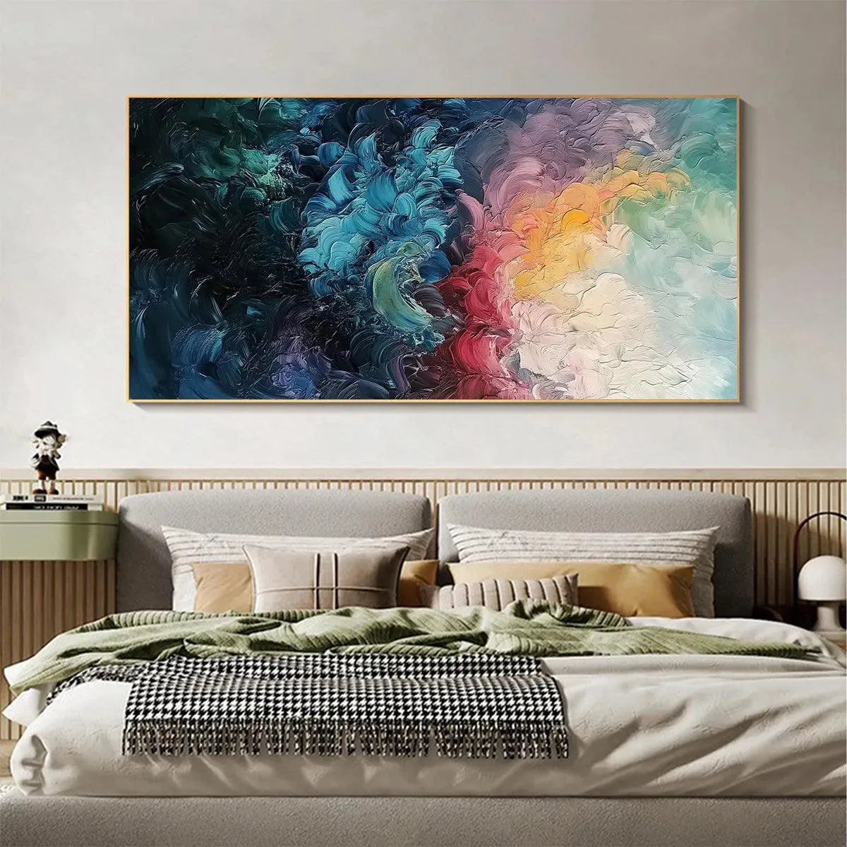 Dusk Whispers: Textured Abstract Impasto Oil Painting on Canvas