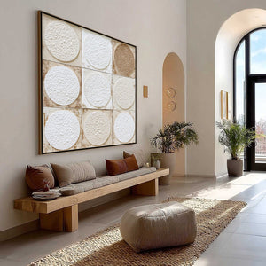 EARTHEN RHYTHM: Textured Wabi Sabi Abstract Painting for Minimalist Decor