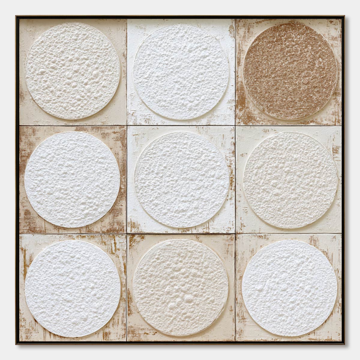 EARTHEN RHYTHM: Textured Wabi Sabi Abstract Painting for Minimalist Decor