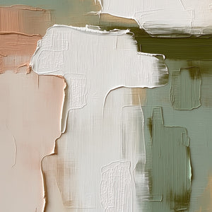 EARTHEN STRATA: Heavily Textured Wabi Sabi Abstract Oil Painting