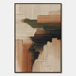 EARTHEN STRATA: Heavily Textured Wabi Sabi Abstract Painting