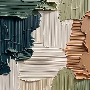 EARTHEN STRATA: Textured Wabi Sabi Abstract Impasto Wall Art