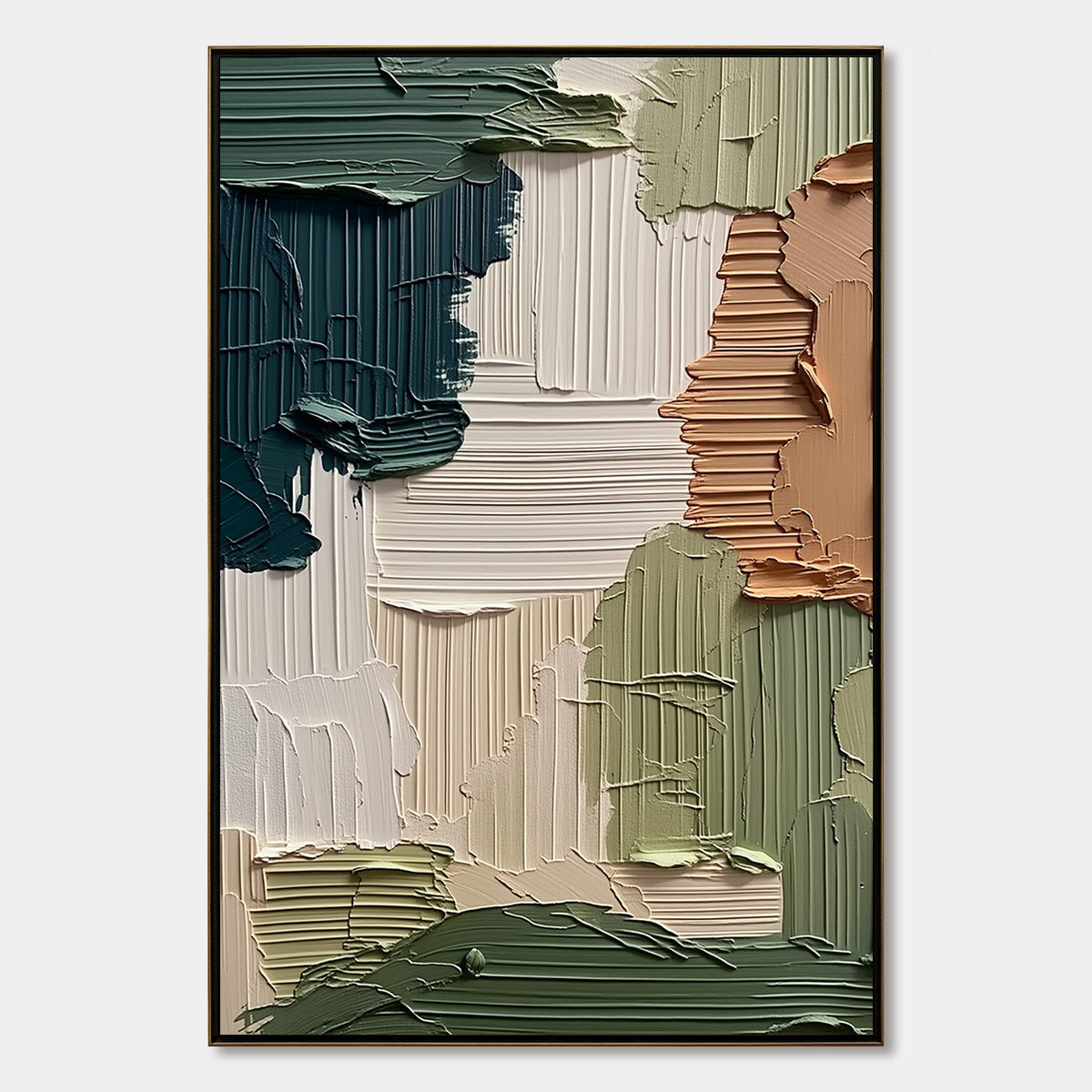 EARTHEN STRATA: Textured Wabi Sabi Abstract Impasto Wall Art