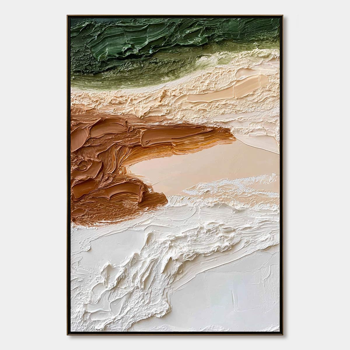 EARTHEN STRATA: Textured Wabi Sabi Abstract Landscape Painting