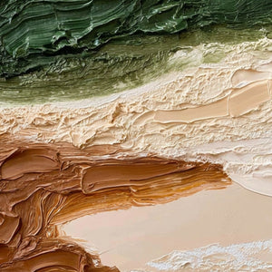 EARTHEN STRATA: Textured Wabi Sabi Abstract Landscape Painting