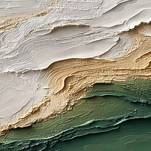 EARTHEN TIDE: Large Textured Wabi Sabi Abstract Landscape Painting