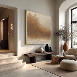 EARTHEN VEIL: Large Textured Wabi Sabi Abstract Painting