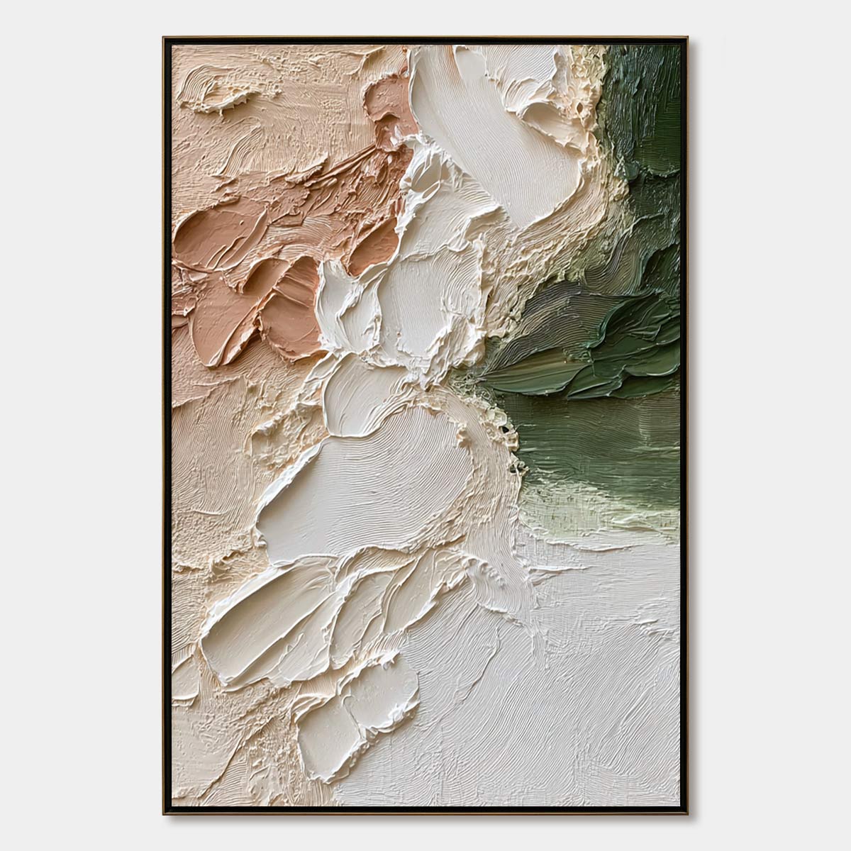 EARTH'S EMBRACE: Textured Wabi Sabi Abstract Painting in Earth Tones