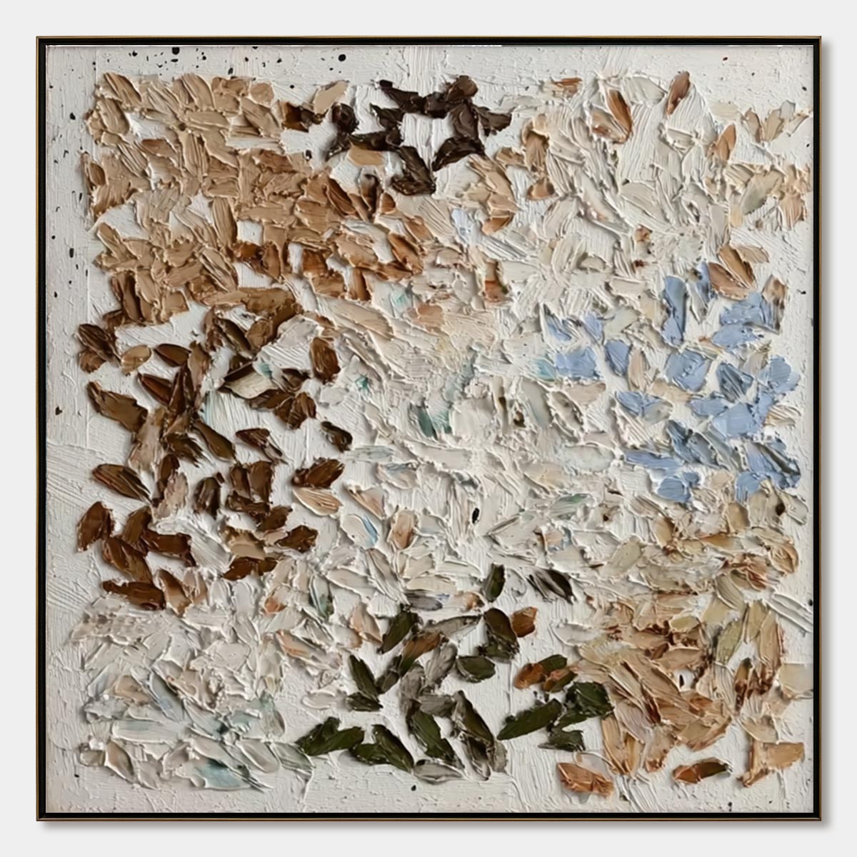Earth's Mosaic | Textured Wabi Sabi Abstract Oil Painting – MontCarta