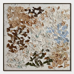 EARTH'S MOSAIC: Textured Wabi Sabi Abstract Impasto Painting