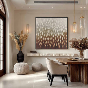 EARTH'S WHISPER: Textured Wabi Sabi Abstract Art in Earth Tones