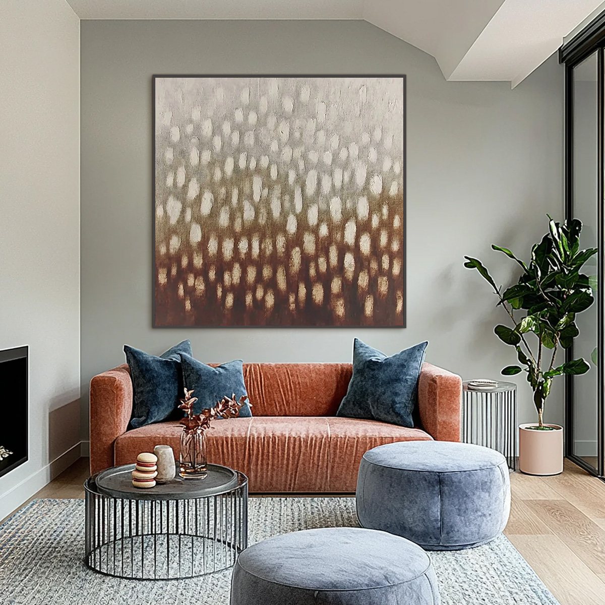 EARTH'S WHISPER: Textured Wabi Sabi Abstract Art in Earth Tones