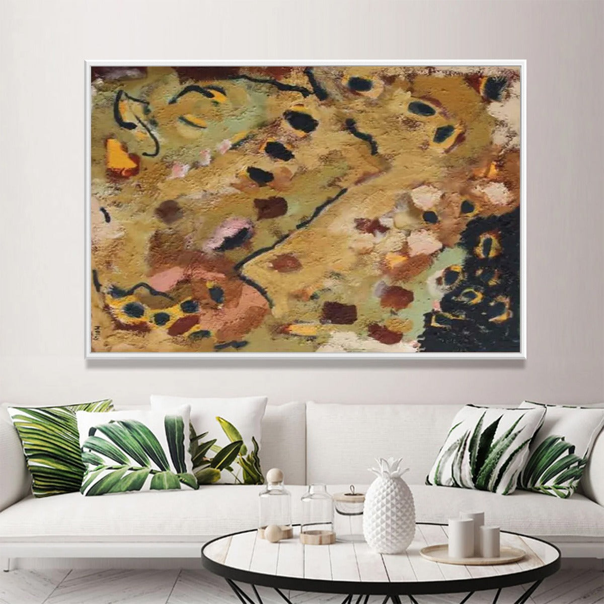 EARTH TONES Abstract Organic Textured Oil Painting