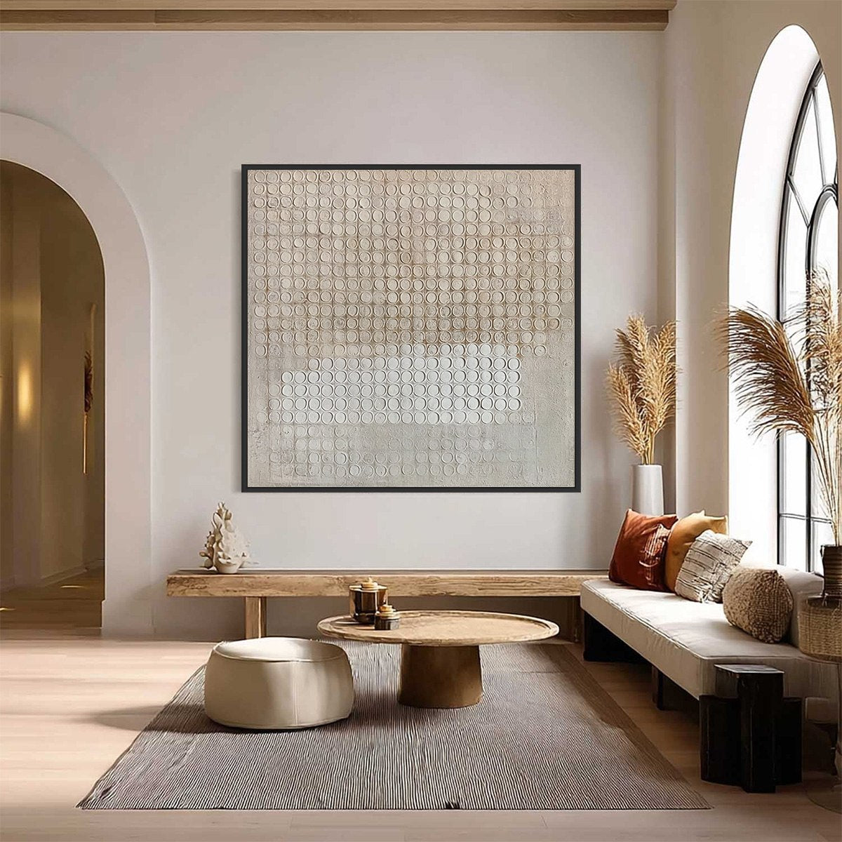 ECHOES IN SILENCE: Large Wabi Sabi Textured Minimalist Abstract Painting