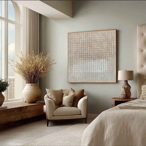 ECHOES IN SILENCE: Large Wabi Sabi Textured Minimalist Abstract Painting