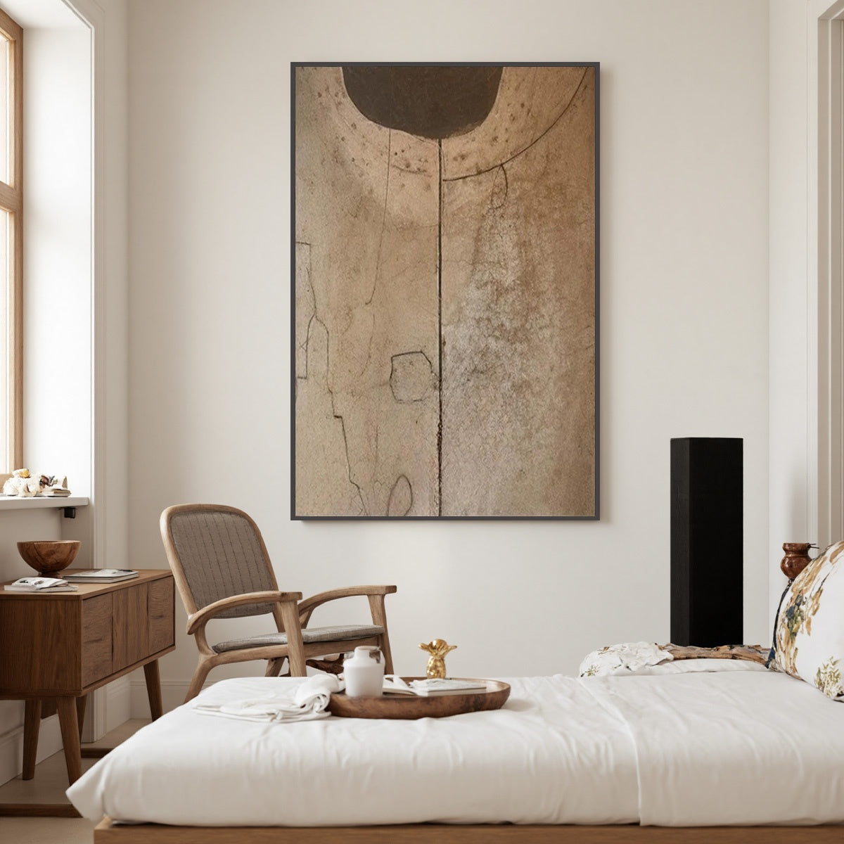 ECHOES OF EARTH: Textured Wabi Sabi Abstract Art for Modern Spaces