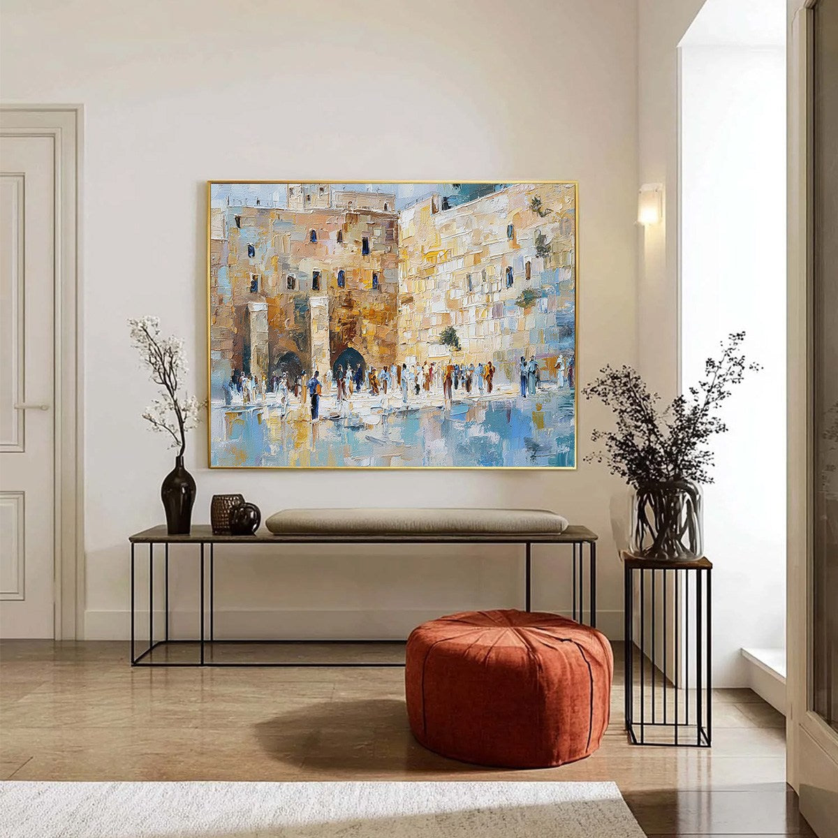 ECHOES OF ETERNITY: Textured Impasto Painting of a Historic Cityscape