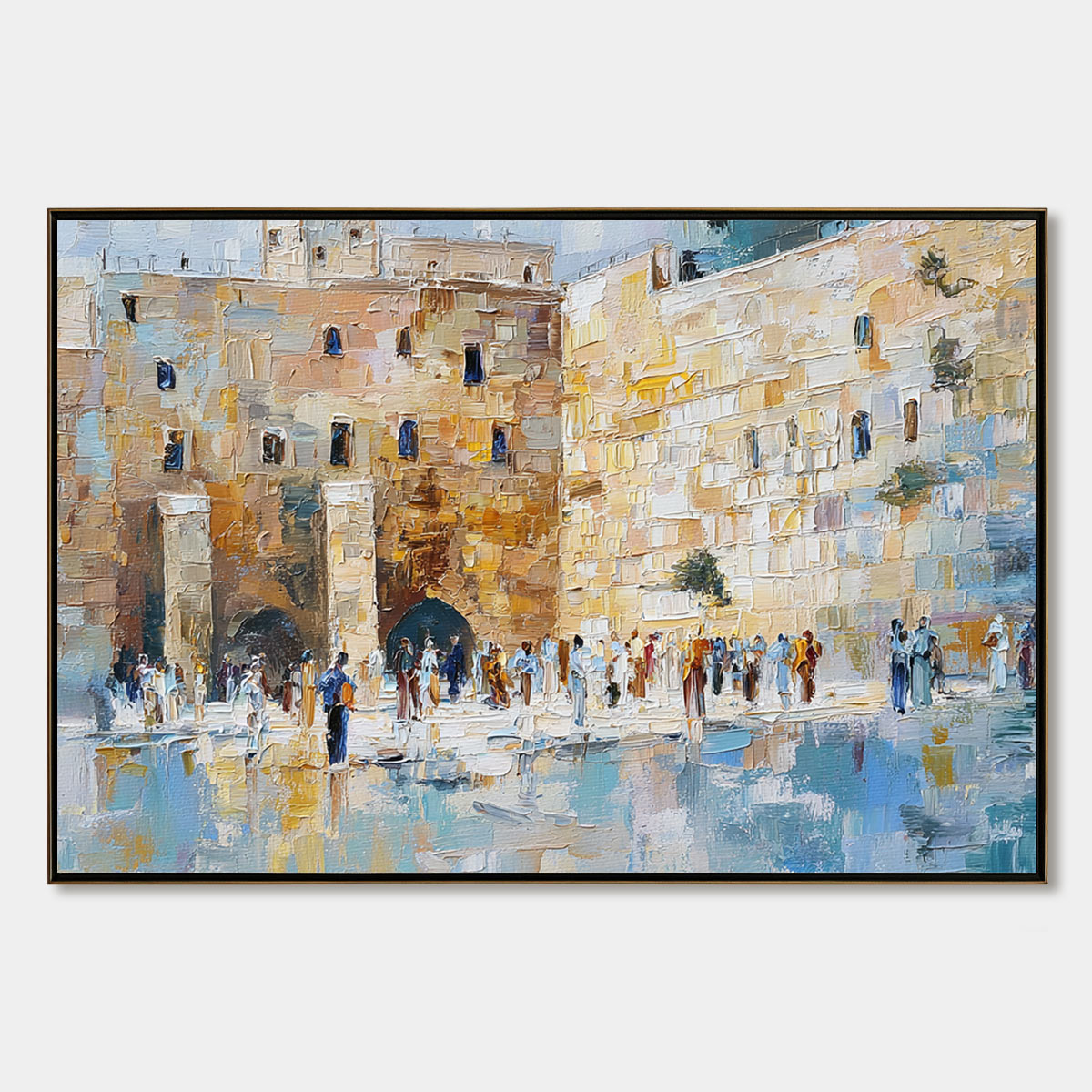 ECHOES OF ETERNITY: Textured Impasto Painting of a Historic Cityscape