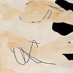ECHOES OF SILENCE: Vertical Wabi Sabi Abstract Painting in Neutral Tones