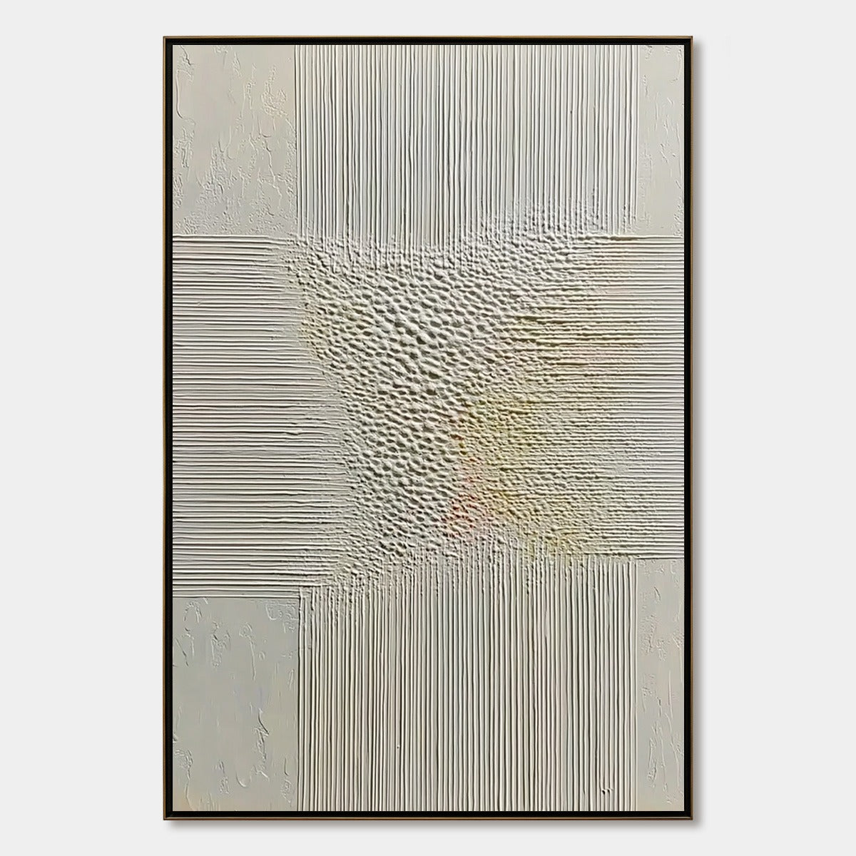ECHOES OF STILLNESS: Vertical Wabi Sabi Textured Abstract Wall Art